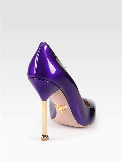 purple prada heels|Prada high heels.